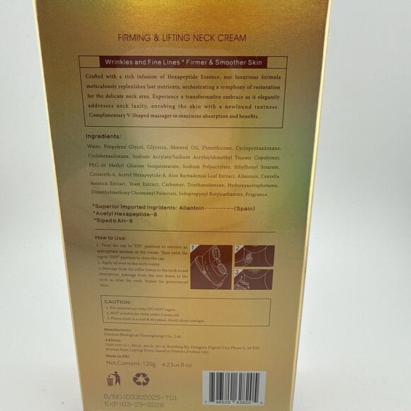 YCZ AH-8 Firming Neck Cream for Crepey Skin Body Care 4.23 Fl Oz Exp 03/29/2028 - Picture 2 of 2